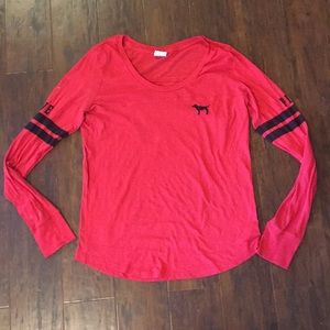 Red PINK long sleeve shirt